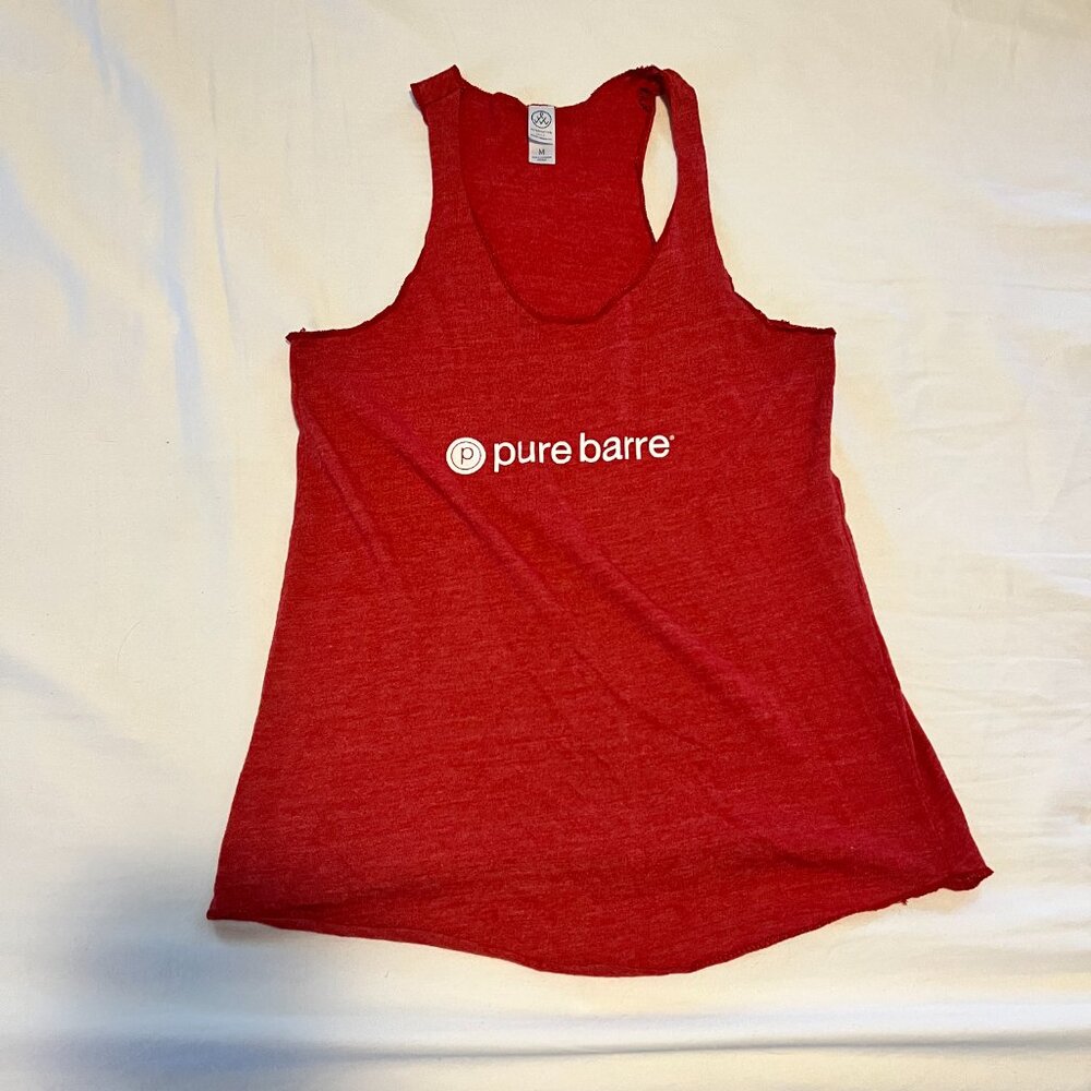Pure Barre Red Racerback Logo Tank